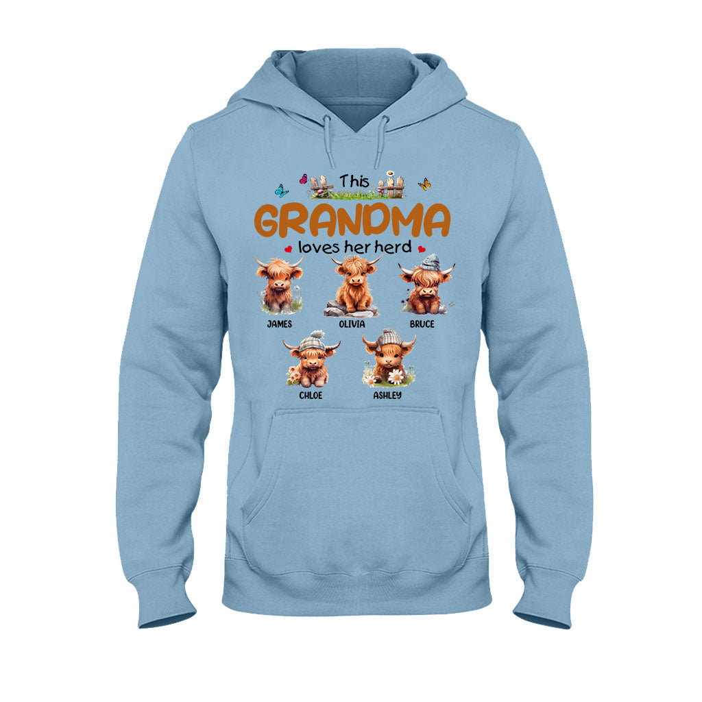 This Grandma Loves Her Herd - Personalized Grandma T-shirt And Hoodie