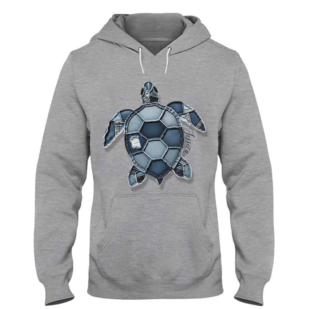 Blue Turtle - Personalized Turtle T-shirt And Hoodie
