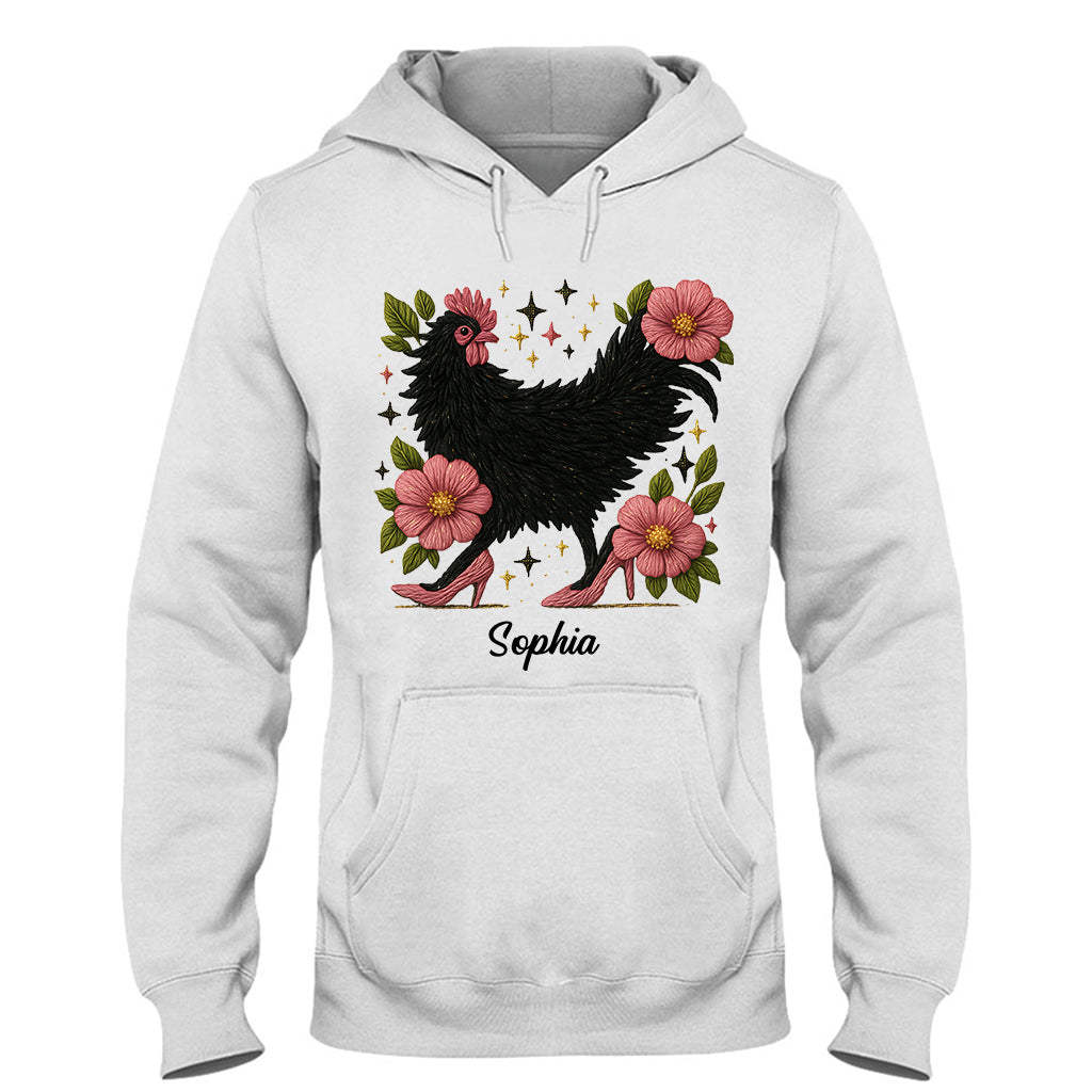 Floral Chicken - Personalized Chicken T-shirt And Hoodie