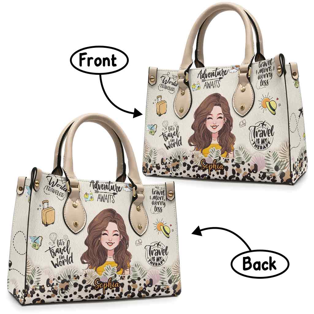 Travel More, Worry Less - Personalized Travelling Leather Handbag