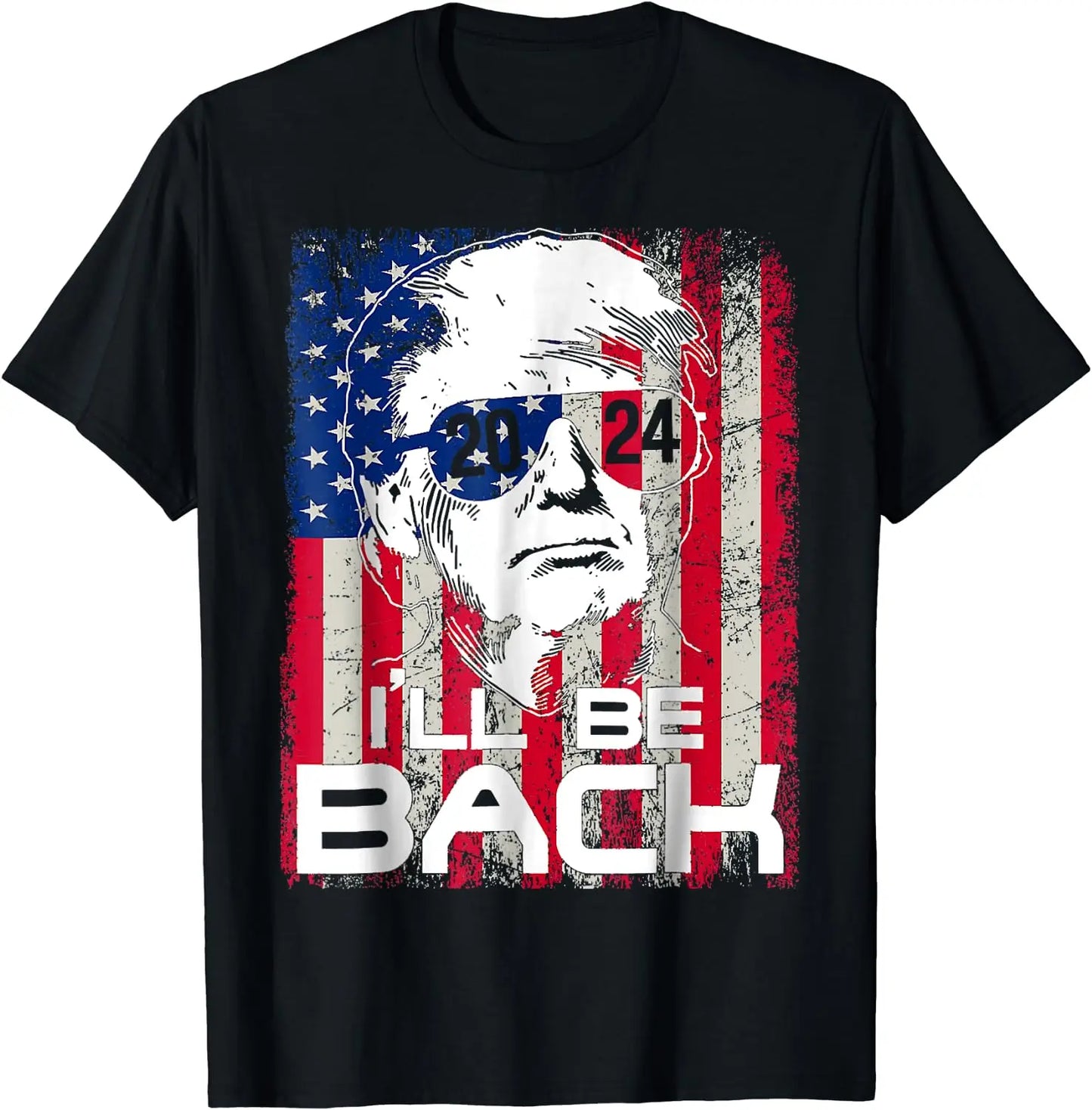2024 Donald Trump President America Casual USA Leisure T-shirt Hip Hop Street T-shirts T-shirt & Hoodie
