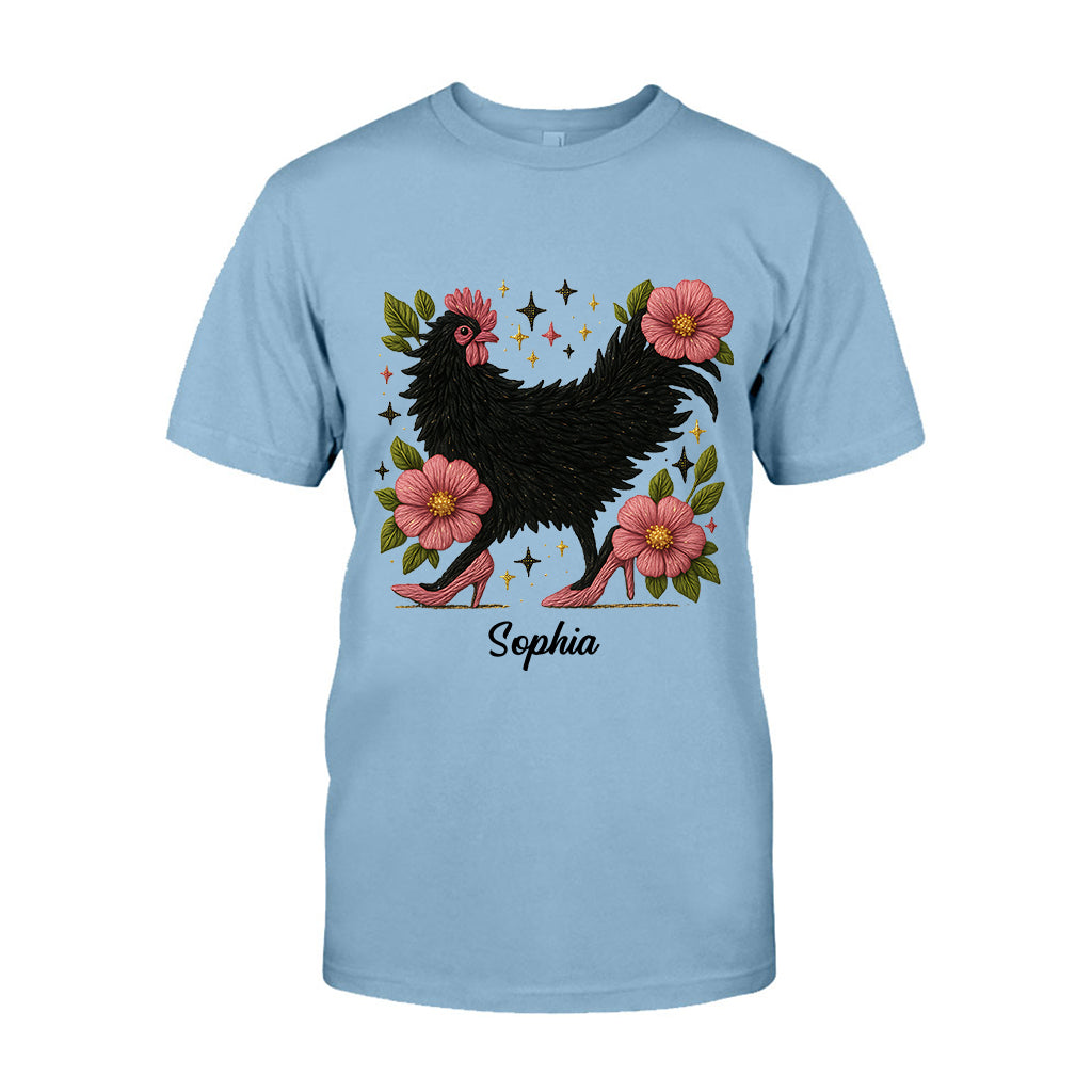 Floral Chicken - Personalized Chicken T-shirt And Hoodie