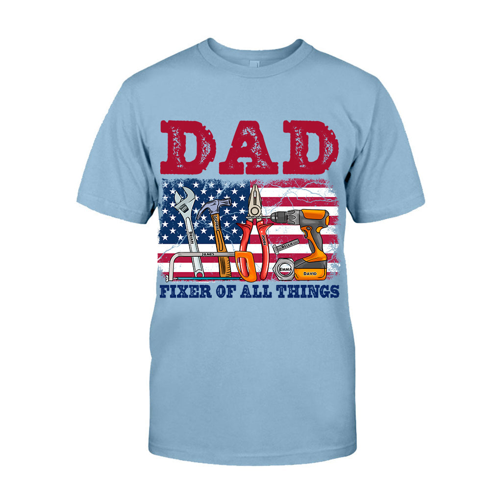 Dad Fixer Of All Things - Personalized Father T-shirt And Hoodie