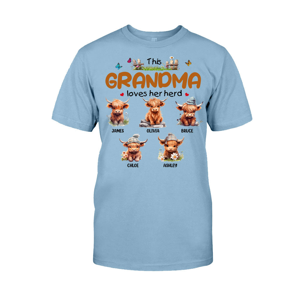 This Grandma Loves Her Herd - Personalized Grandma T-shirt And Hoodie