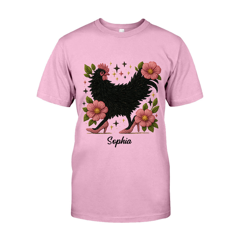 Floral Chicken - Personalized Chicken T-shirt And Hoodie