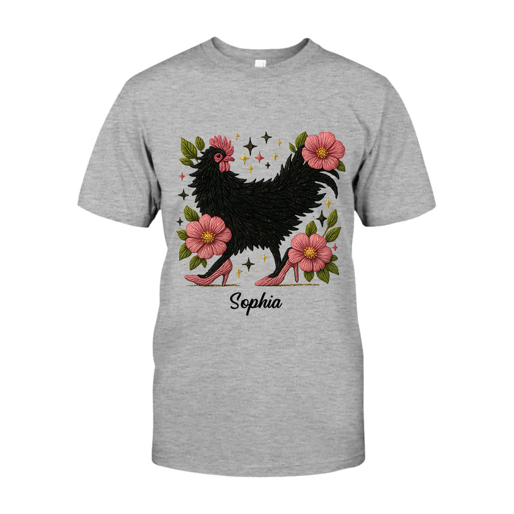 Floral Chicken - Personalized Chicken T-shirt And Hoodie