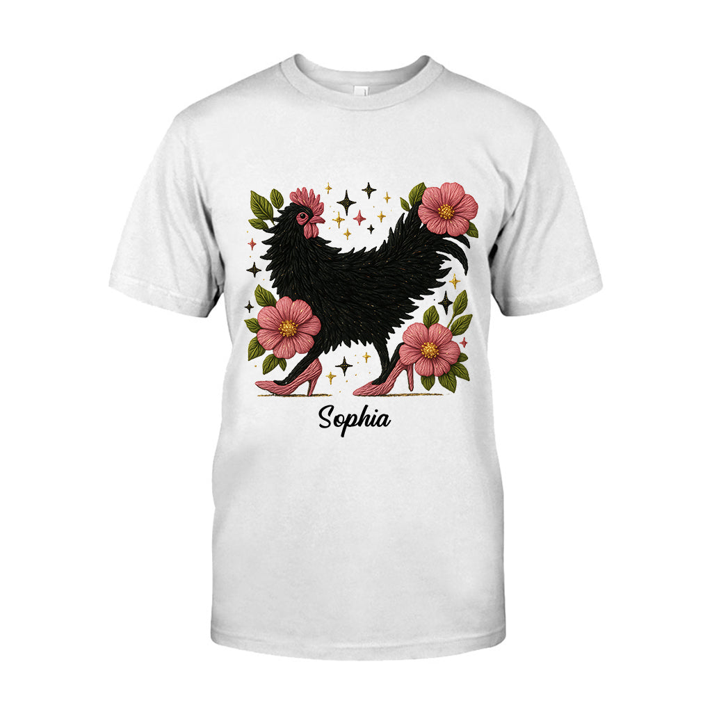 Floral Chicken - Personalized Chicken T-shirt And Hoodie