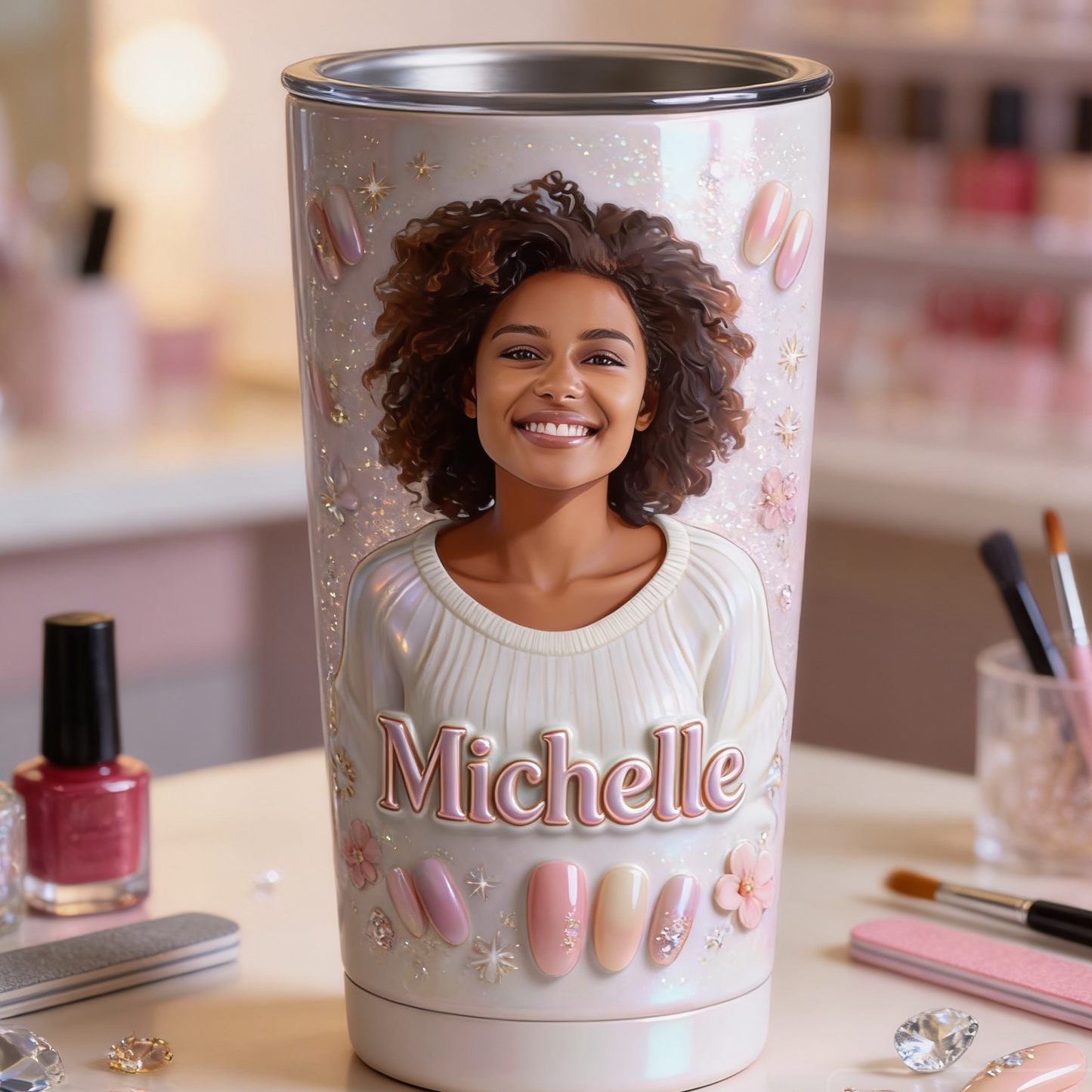 Love Nails Design, Gift for Women - Personalized Nail Salon Tumbler
