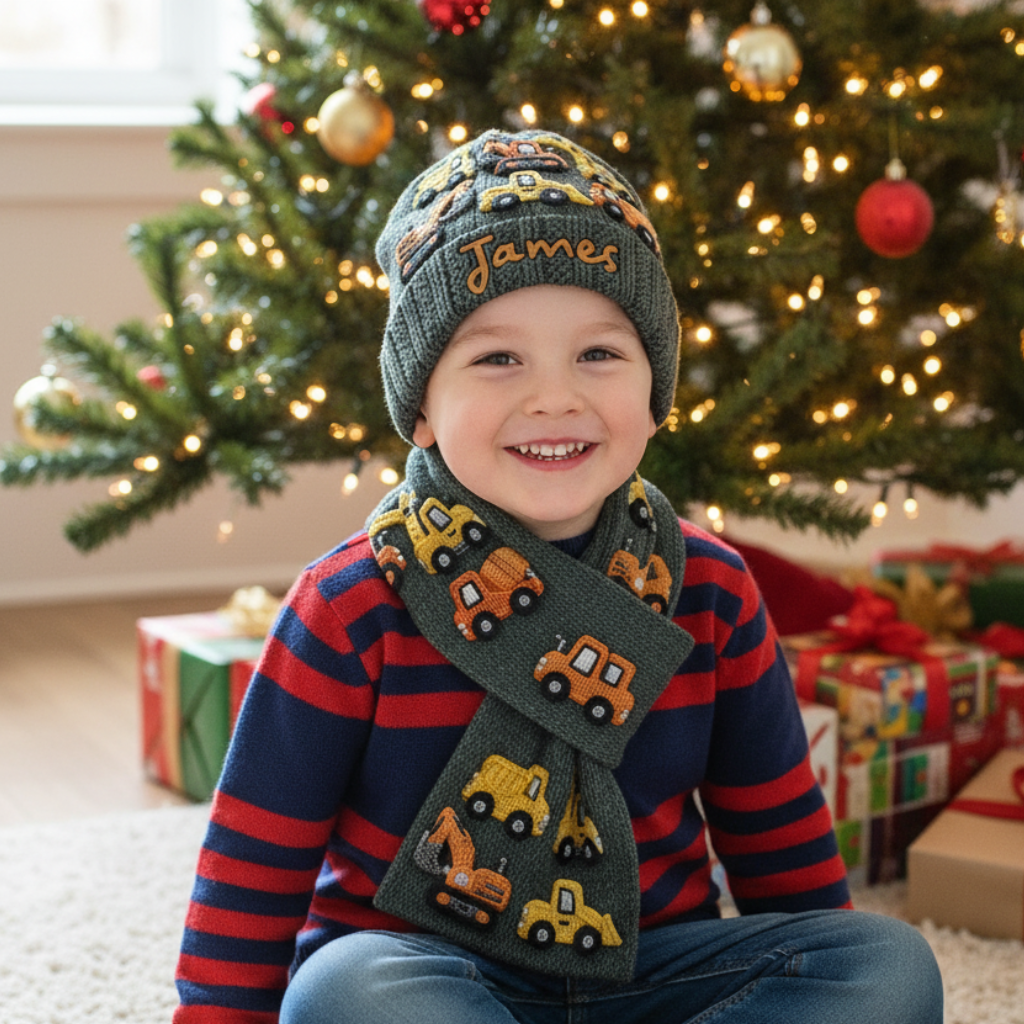 Construction Machines - Personalized Kid Beanie Hat