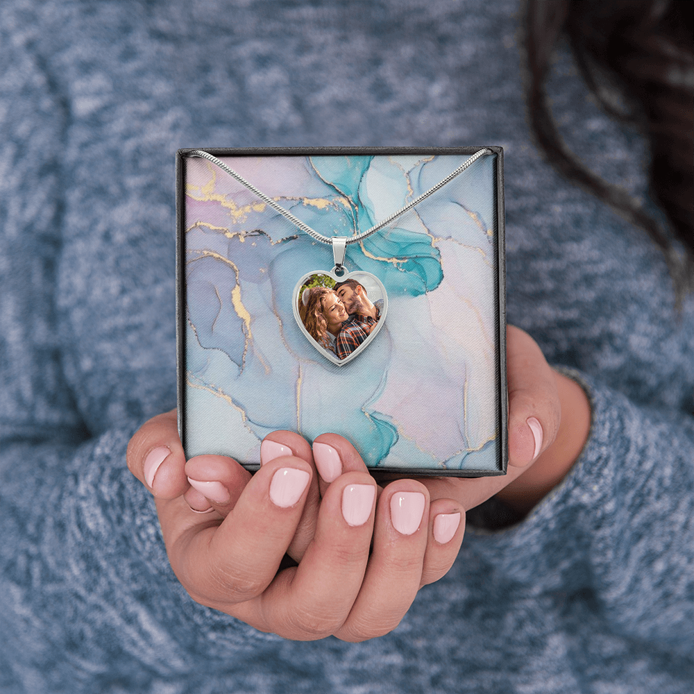 Thank You Mum - Gift for mom, grandma, wife, girlfriend, daughter - Personalized Heart Pendant Necklace - mth5888