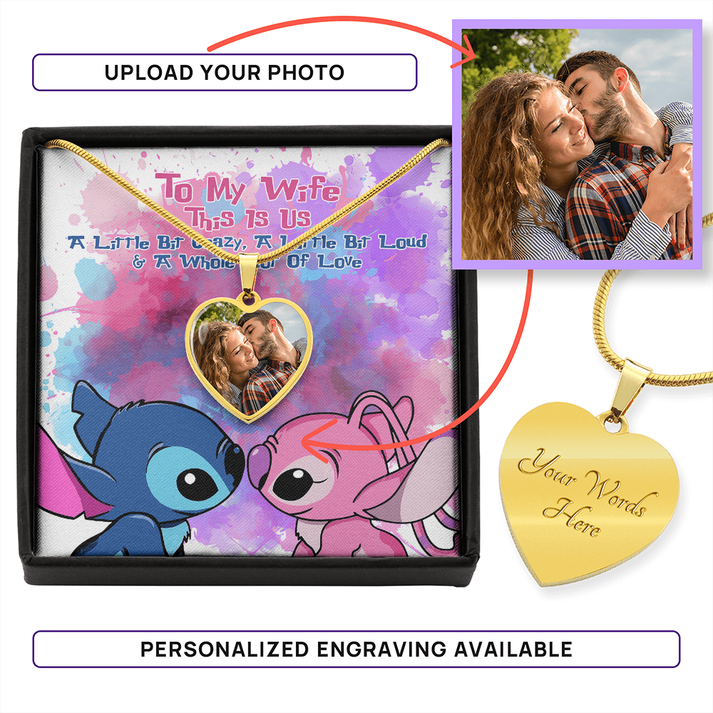 This Is Us - Personalized Couple Ohana Heart Pendant Necklace - sth5300