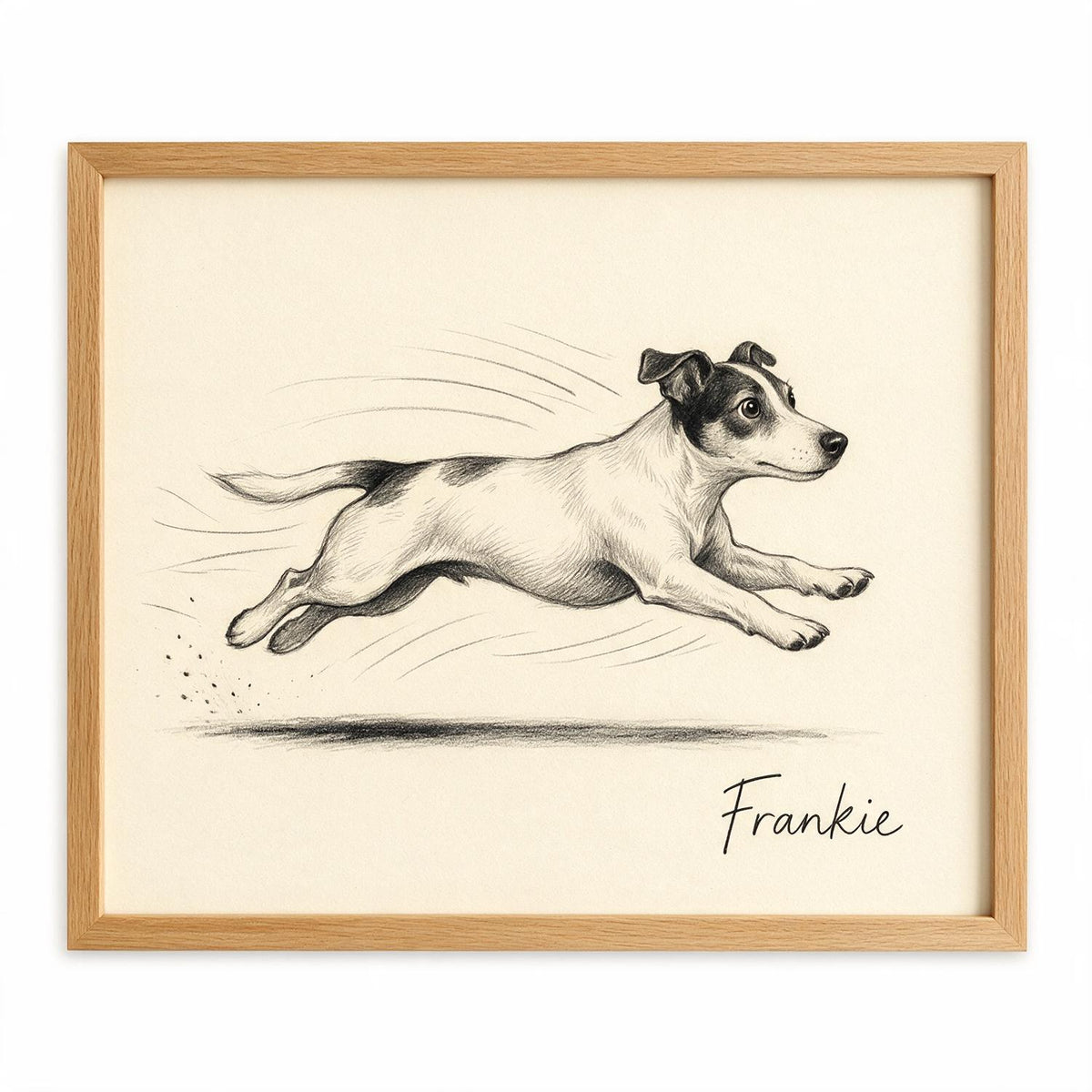 Personalized Zoomies Dog Vintage Sketch Poster - Custom Pet Name Wall Art Gift For Dog Lovers