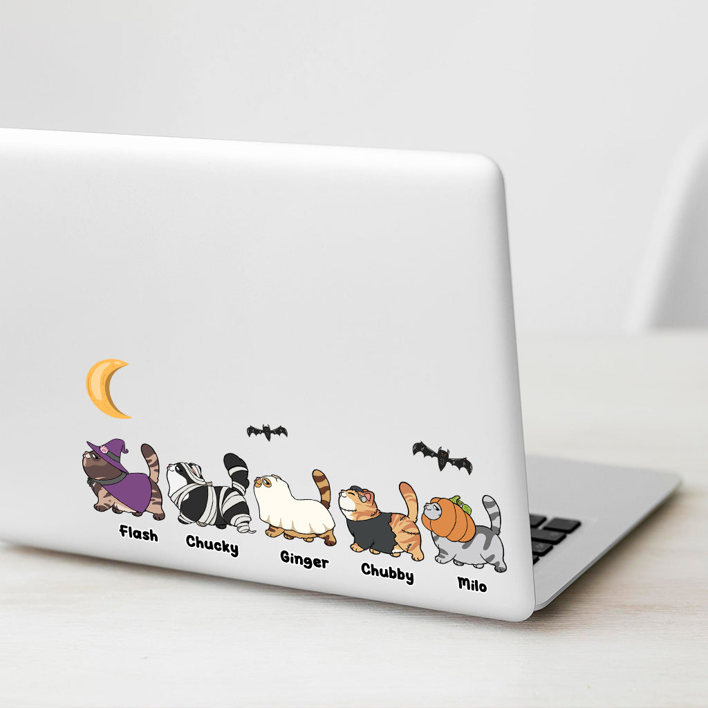 Happy Halloween - Personalized Cat Decal Die Cut