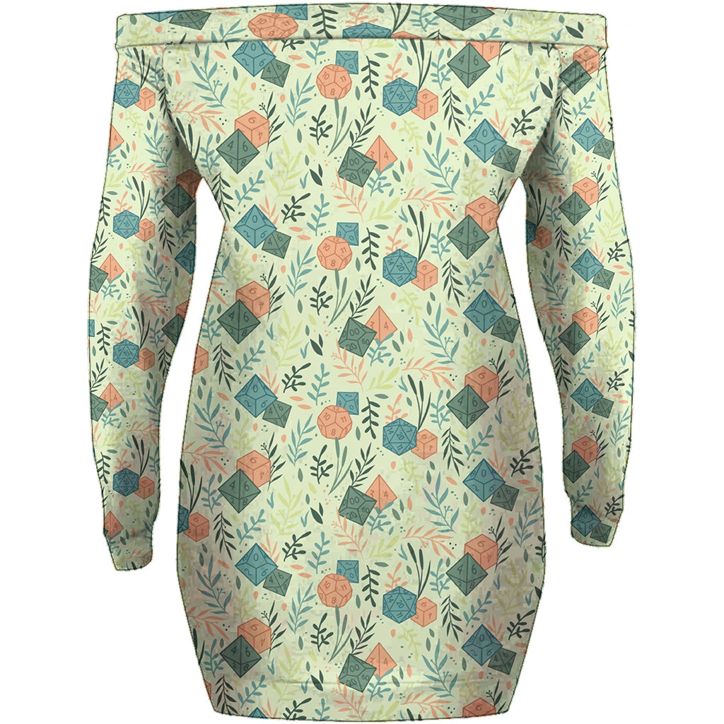 I'm Sleeping With The Dungeon Master - Personalized RPG Off Shoulder Long Sleeve Dress