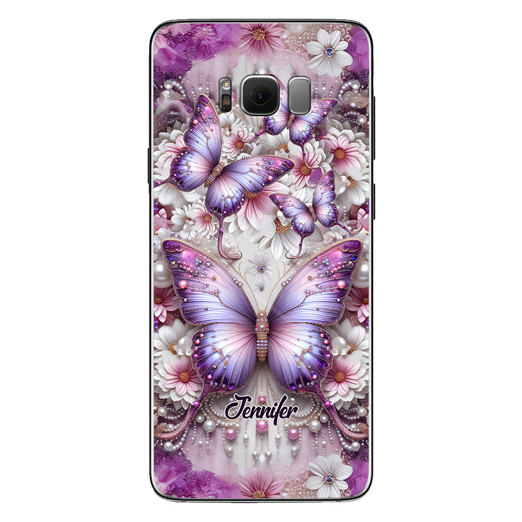 Floral Butterflies - Personalized Butterfly Phone Case