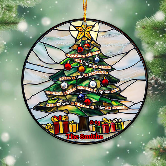 Merry Christmas - Personalized Family Transparent Ornament