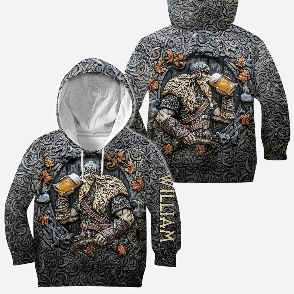 Viking Warrior Drinking Legend - Personalized Viking All Over Shirt