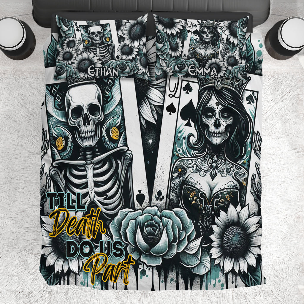 Till Death Do Us Part - Personalized Skull Bedding Set