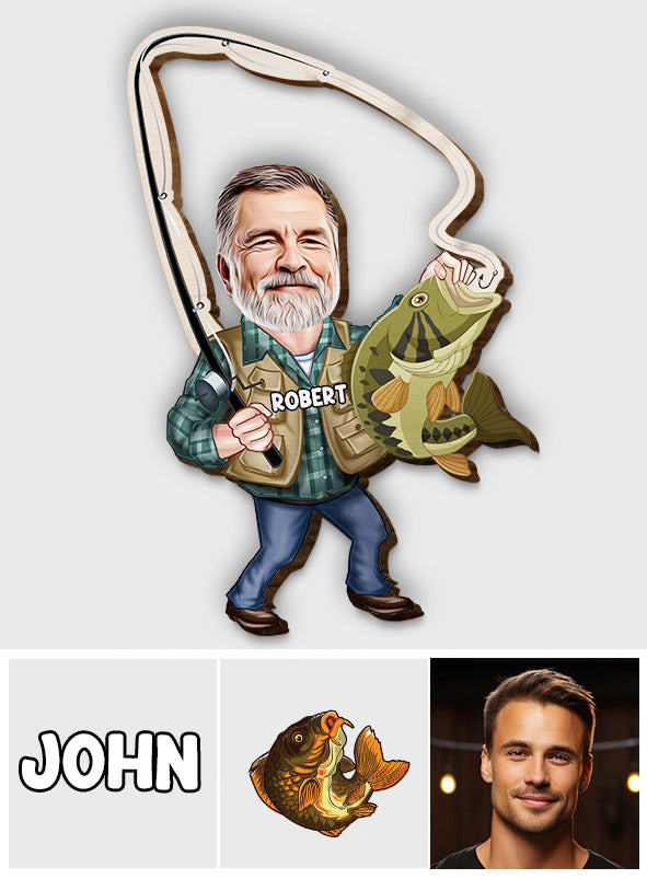 Keep It Reel - Personalized Fishing Shaped Car Visor Clip