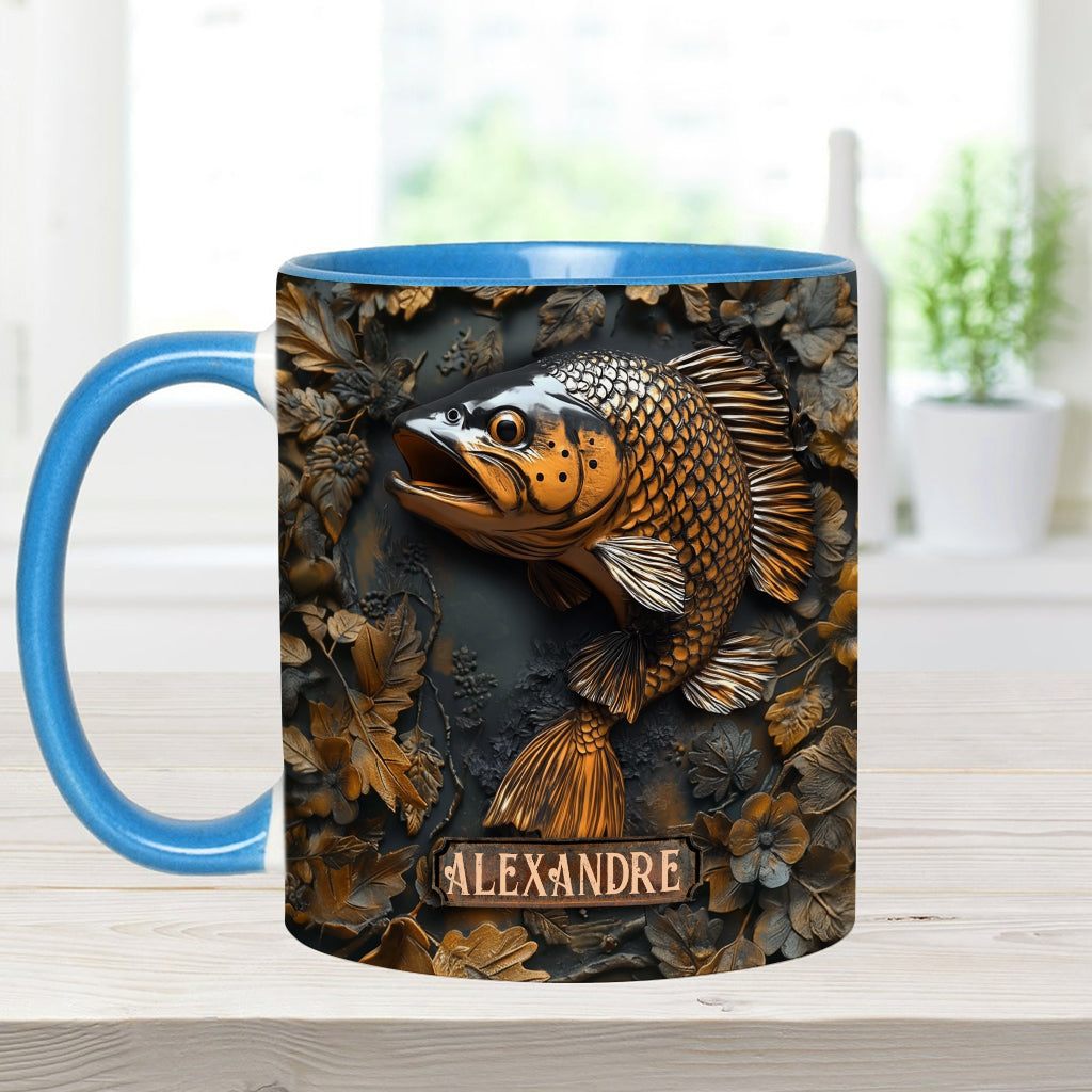 Fishing Lover Gift - Personalized Fishing Accent Mug