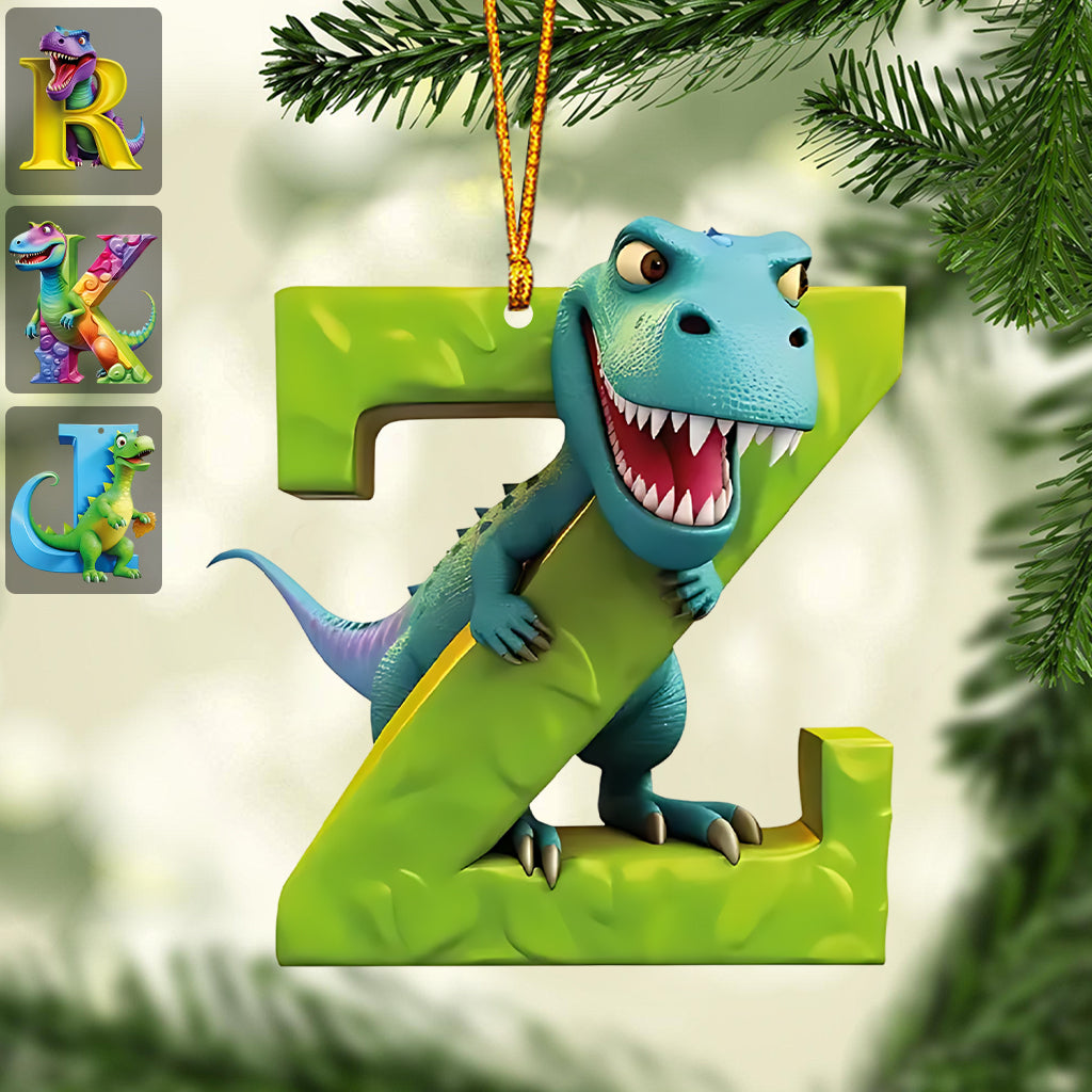 Dinosaur Letter Ornament - Personalized Kid Ornament