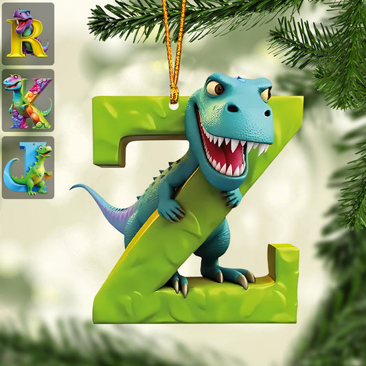 Dinosaur Letter Ornament - Personalized Kid Ornament