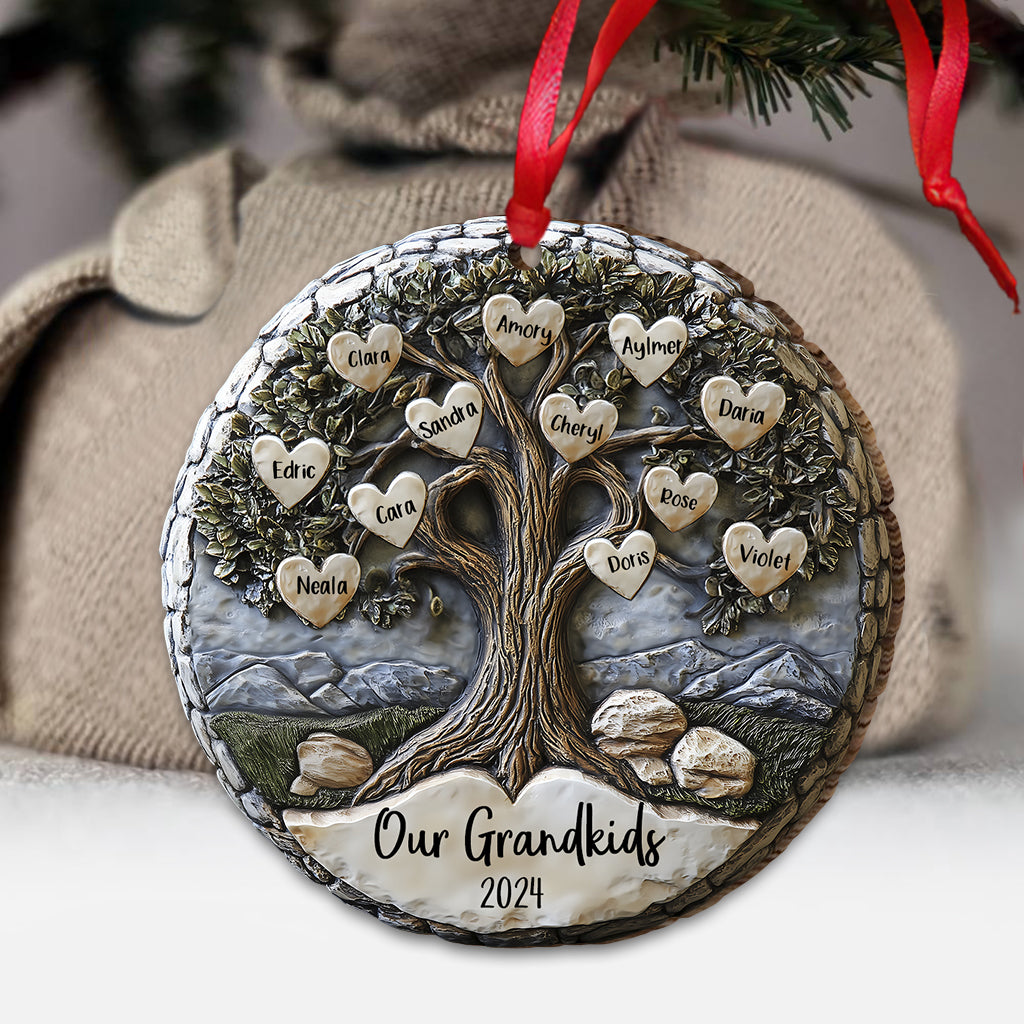 Our Grandkids 2024 - Personalized Grandma Ornament