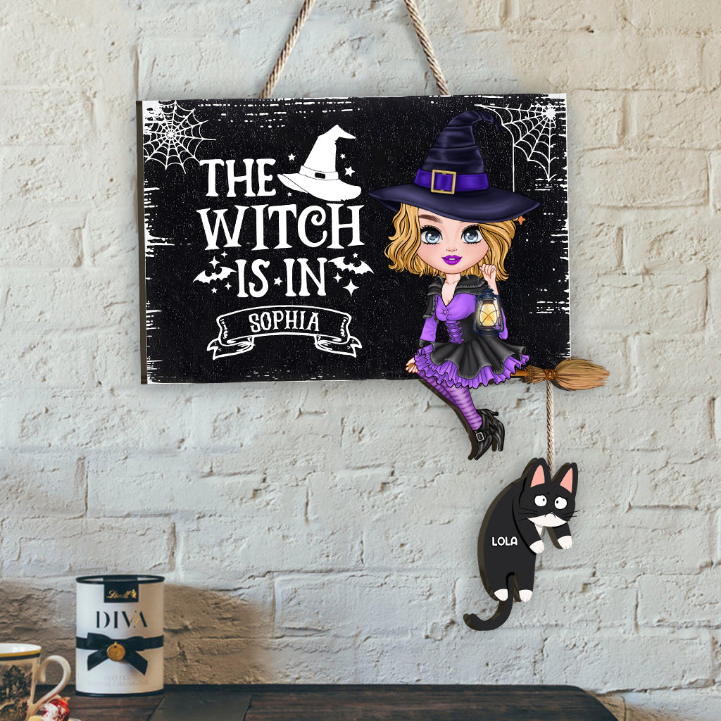 The Witch Is In - Personalized Witch Pallet Wood Sign