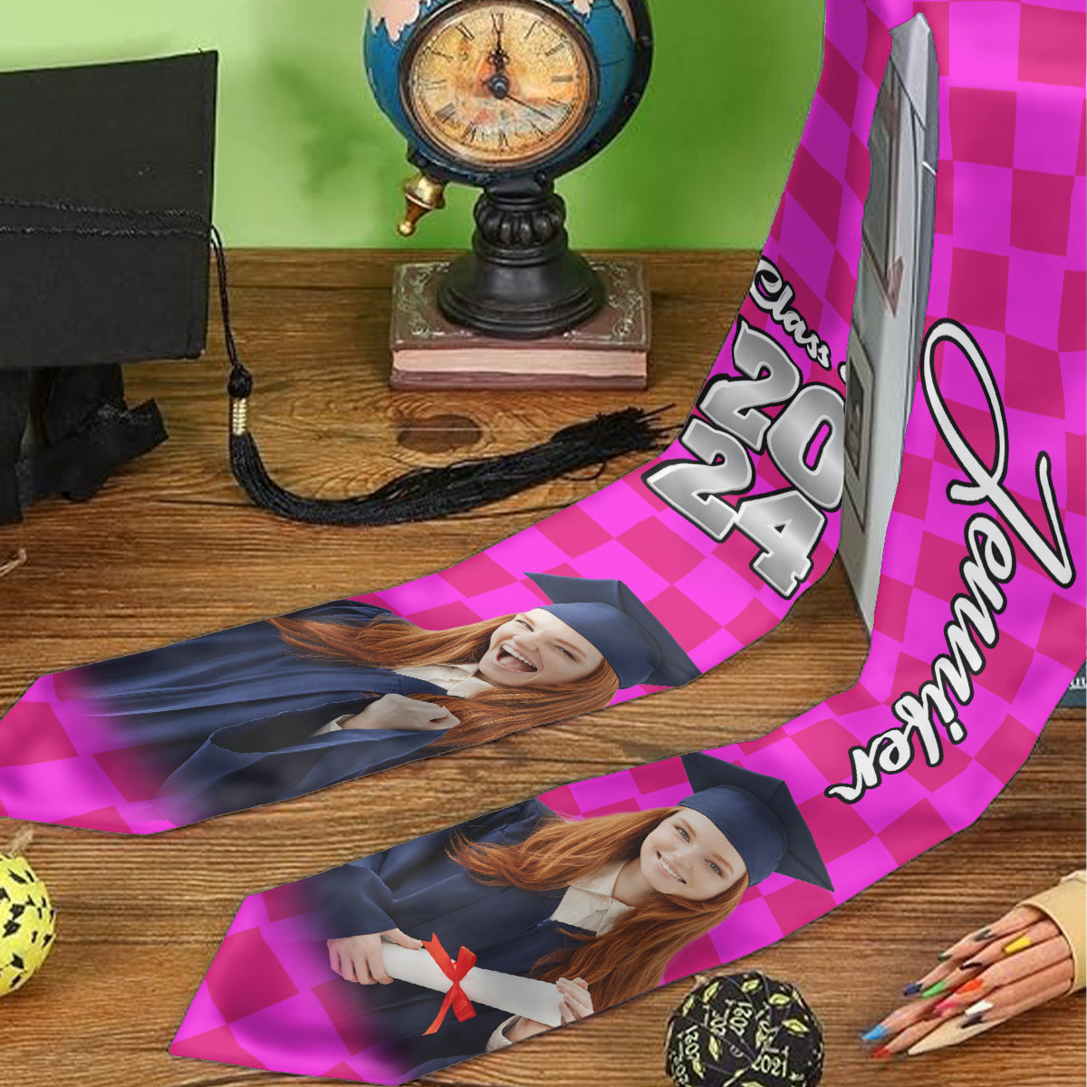 Photo Custom Graduation Stole Sash - Personalized Graduation Graduation Stole
