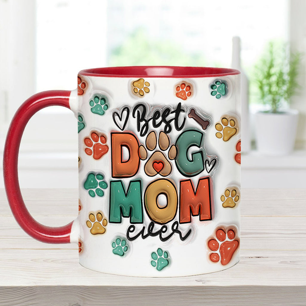 Best Dog Mom Ever - Personalized Dog Accent Mug