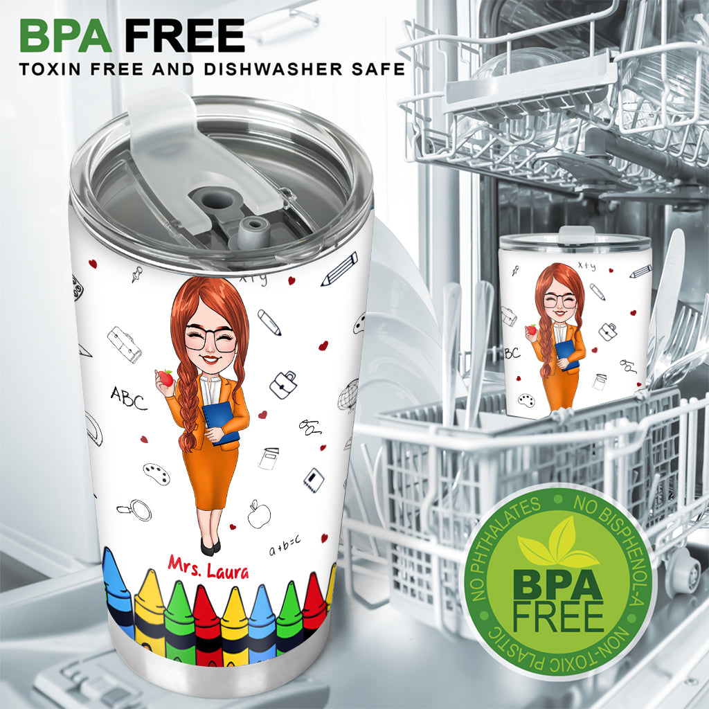 Teacher Nutrition Facts - Personalized Teacher Tumbler