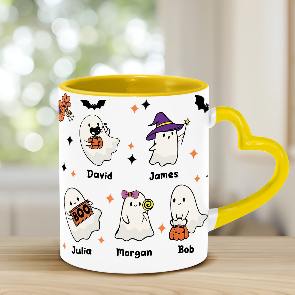 Nana's Boo Crew - Personalized Grandma Heart Handle Mug
