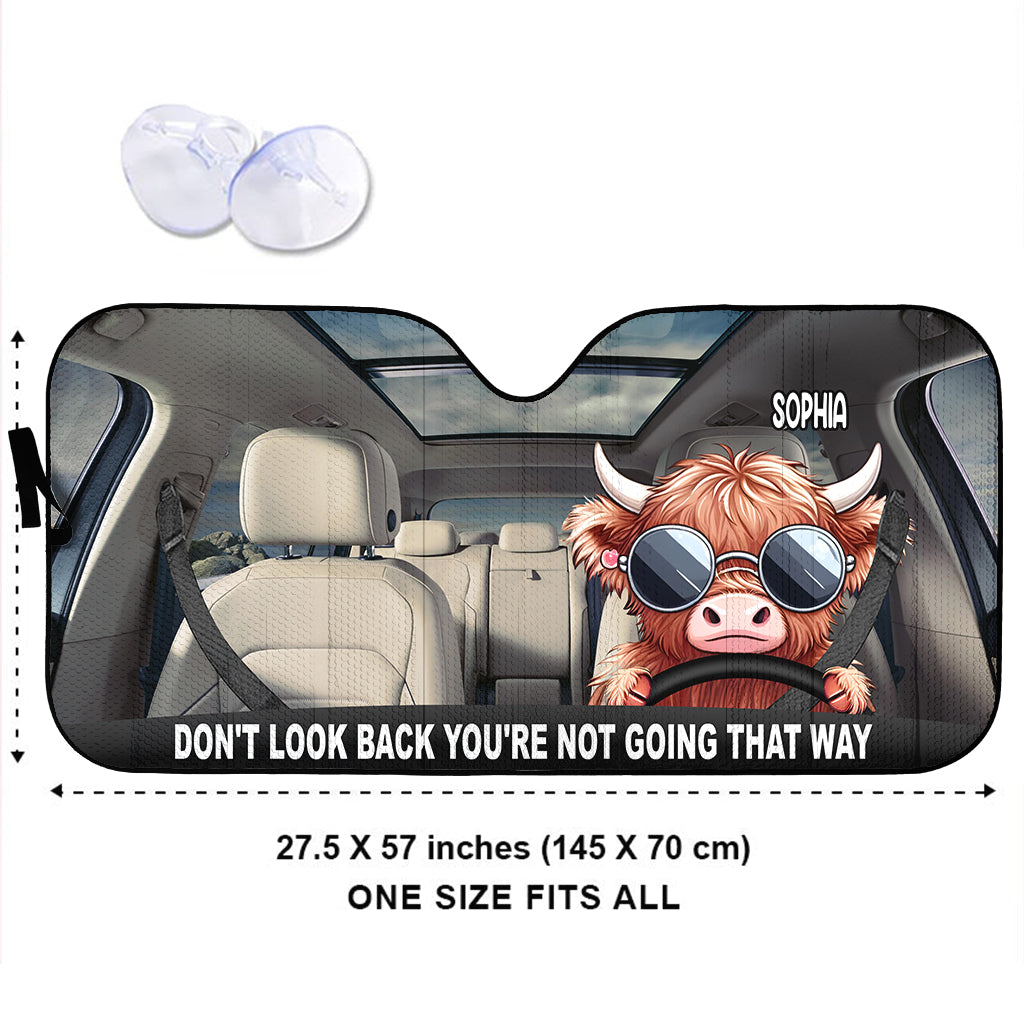 Don't Look Back - Personalized Car Sunshade