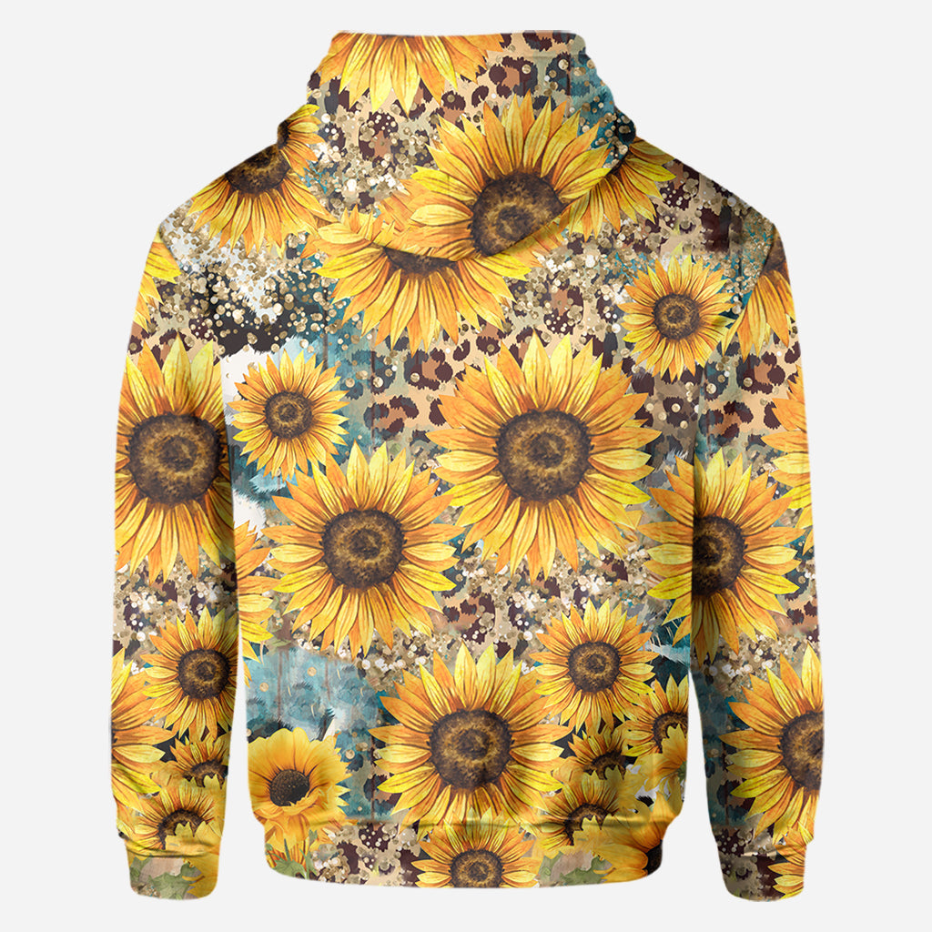 Highland Cow Among Sunflowers - Personalized All Over Shirt