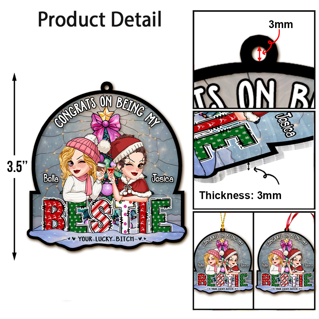 We Are More Than Friends We Are Like A Really Small Gang - Personalized Bestie Custom Shaped Ornament