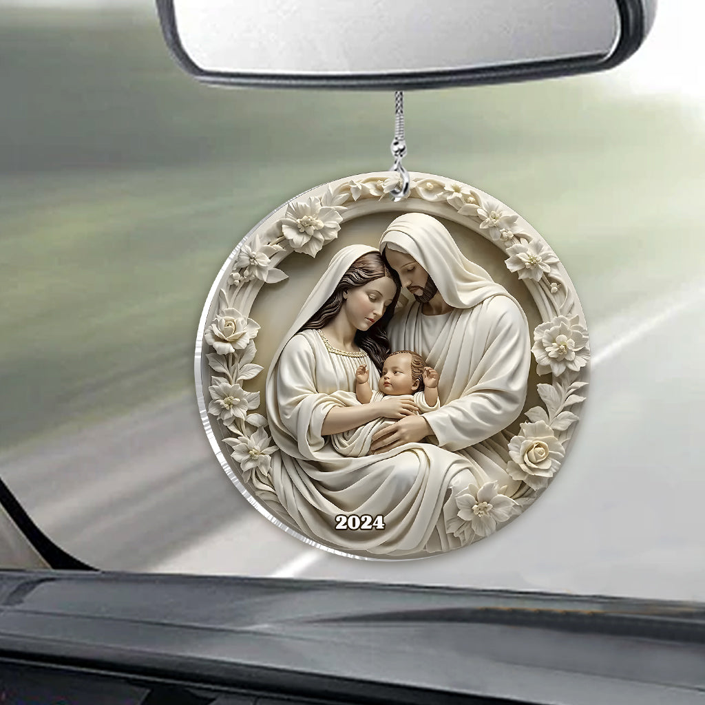 Pure White - Personalized Christian Car Ornament