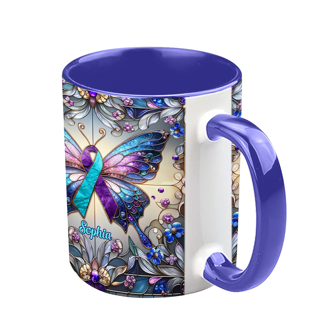 Faith Hope Love - Personalized Suicide Prevention Accent Mug