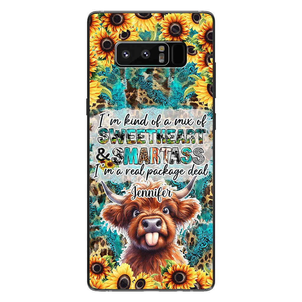 Sassy Highland Cow - Personalized Phone Case