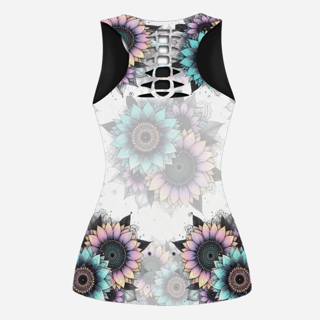 Mama Bear - Personalized Mother Hollow Tank Top and Leggings