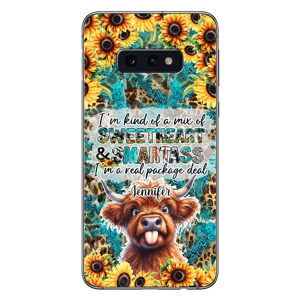 Sassy Highland Cow - Personalized Phone Case