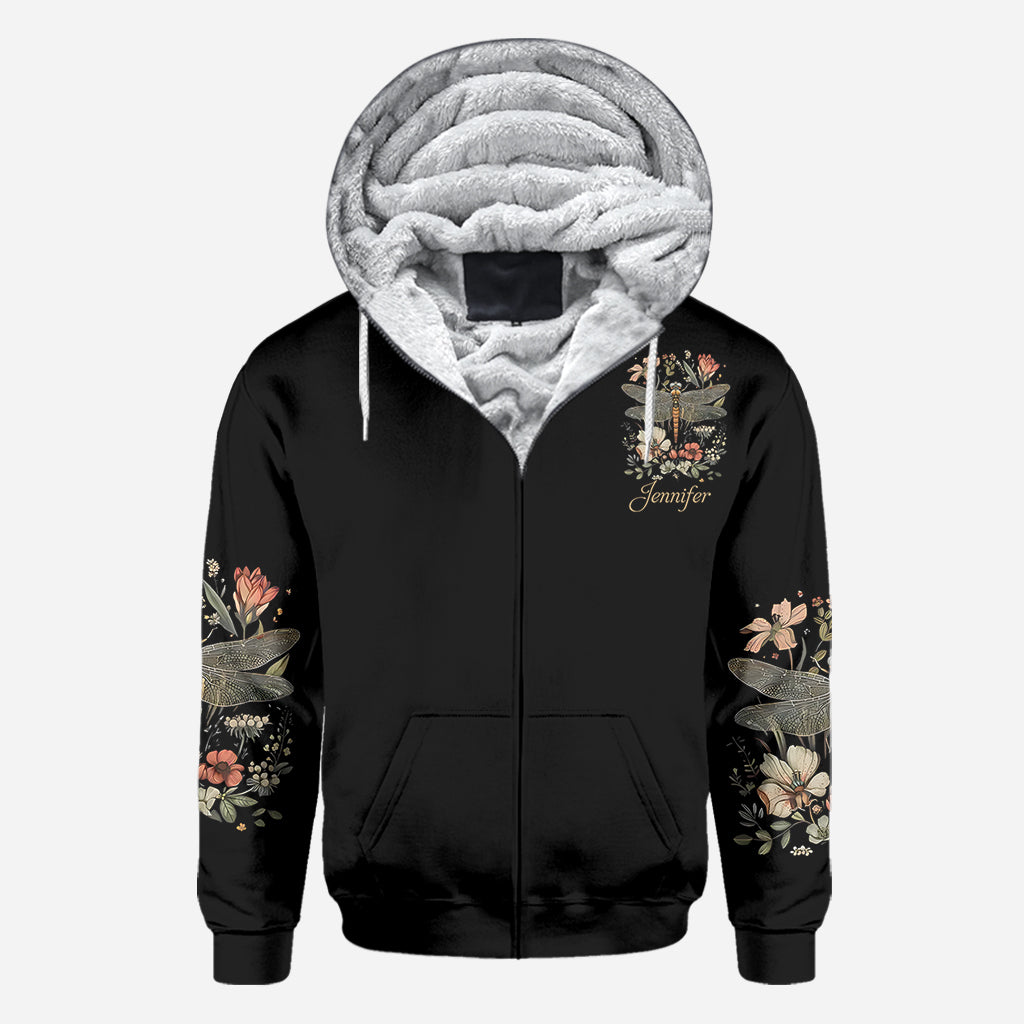 Dragonfly & Flowers - Personalized Dragonfly All Over Shirt