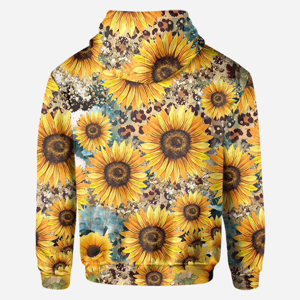 Highland Cow Among Sunflowers - Personalized All Over Shirt