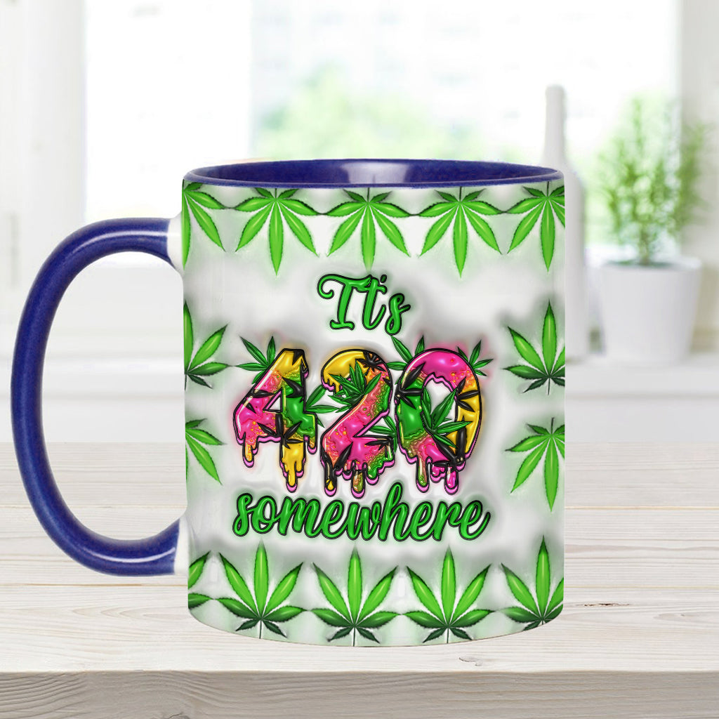 It's 420 Somewhere - Personalized Weed Accent Mug