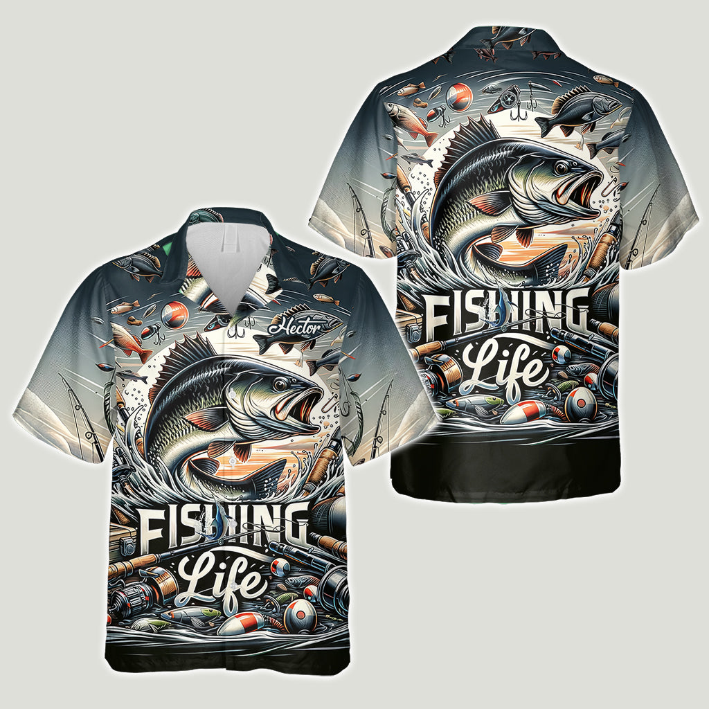 Fishing Life - Personalized Fishing Hawaiian Shirt