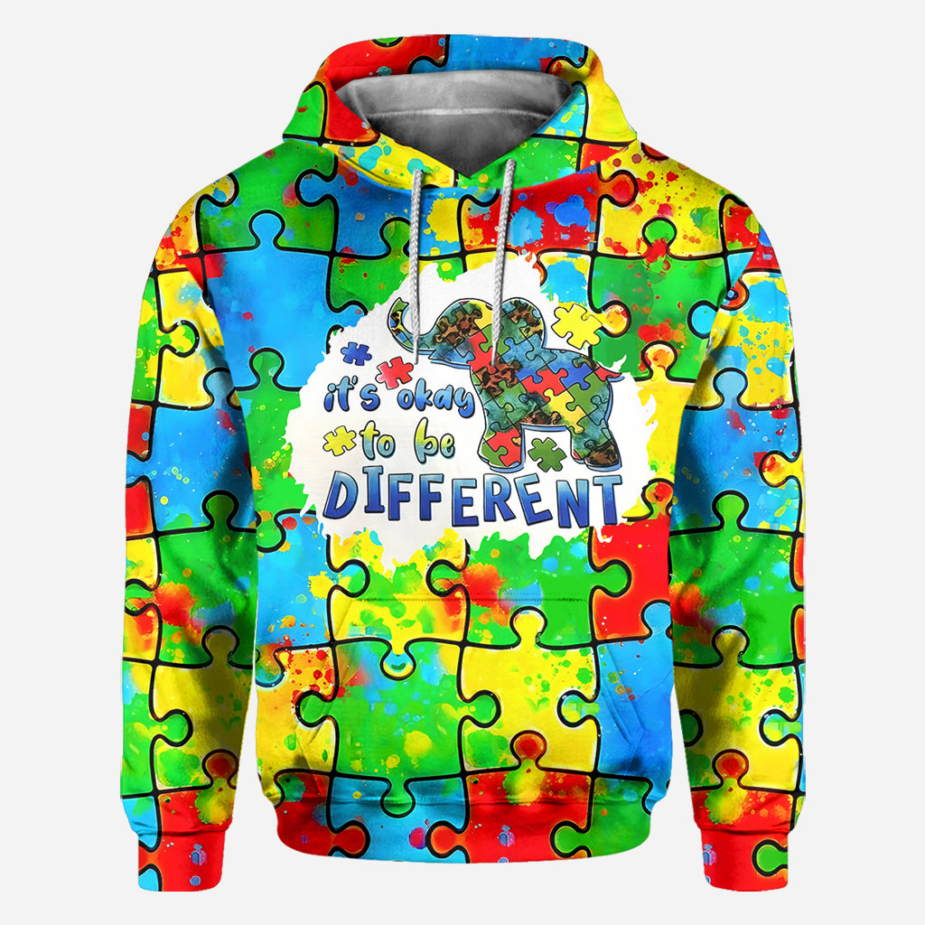 Its Ok To Be Different - Autism Awareness All Over Shirt
