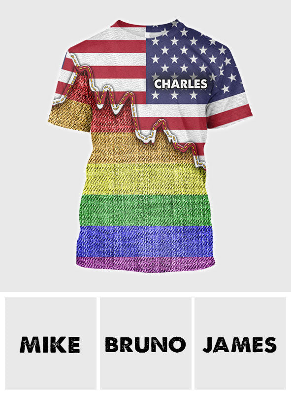 I am brave I am bruised True Colors - Personalized LGBT Support All Over Shirt