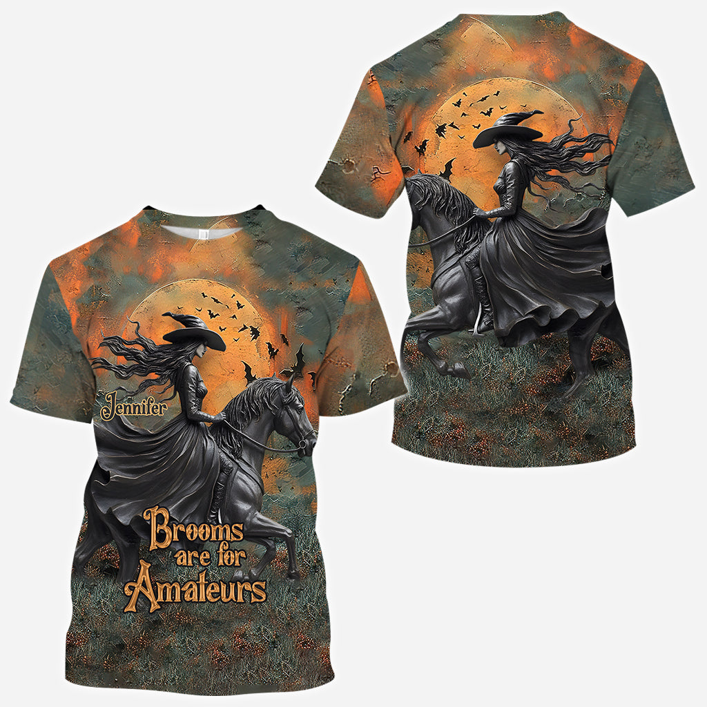 Brooms Are For Amateurs - Personalized Horse All Over Shirt