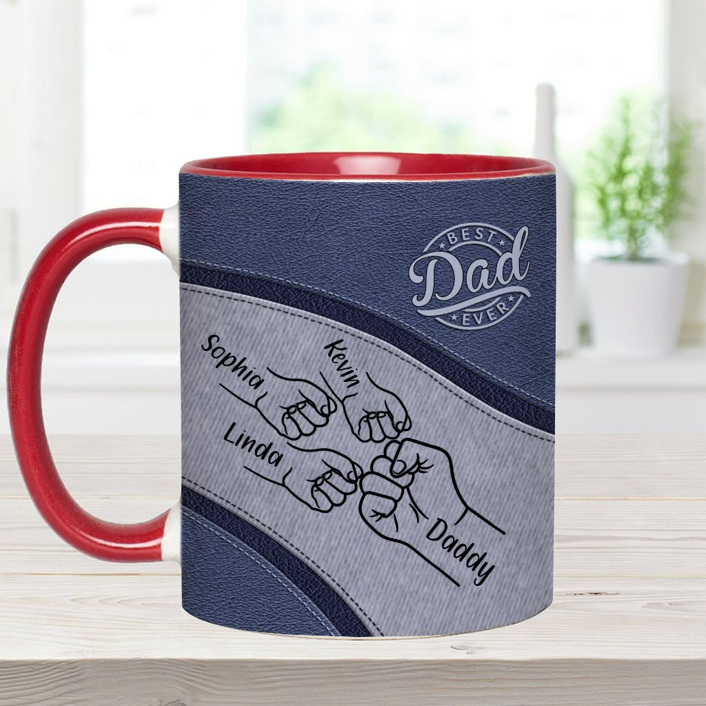 Best Dad Ever - Personalized Father Accent Mug