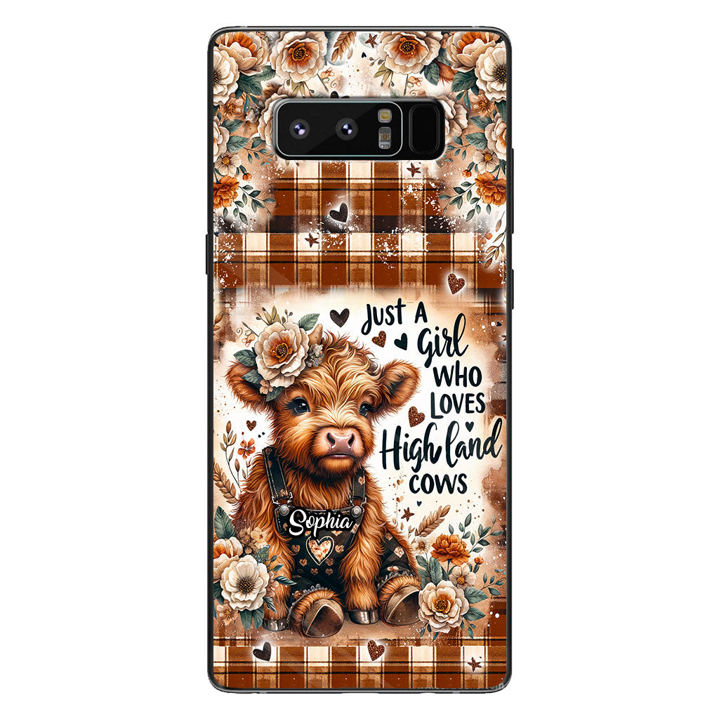 Jut A Girl Who Loves Highland Cow - Personalized Phone Case