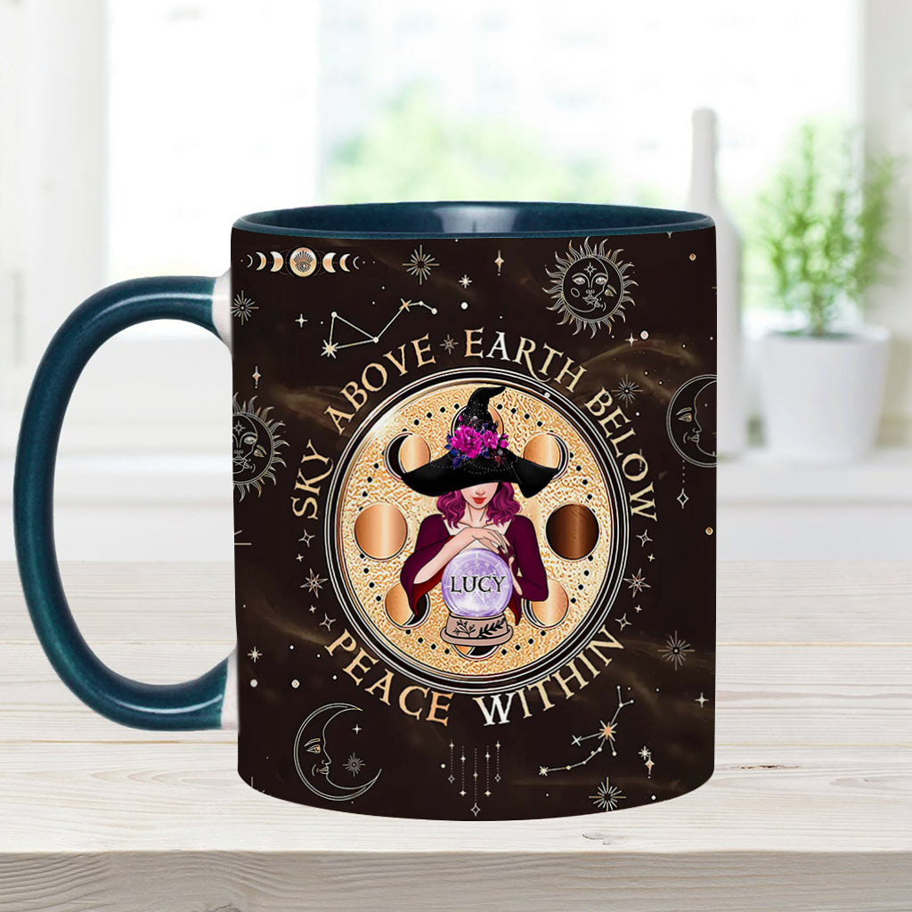 As Above So Below - Personalized Witch Accent Mug
